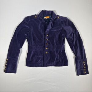 Tulle Deep Purple Velvet Blazer